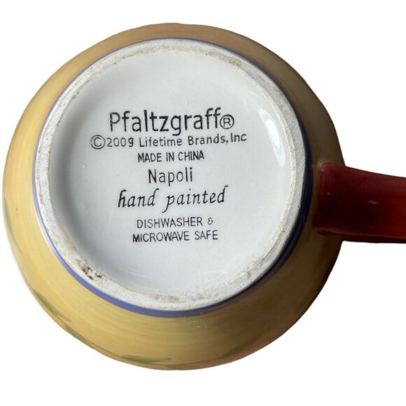 Pfaltzgraff Napoli Stoneware Orange & Yellow 16 oz Replacement Mug - Picture 5 of 7